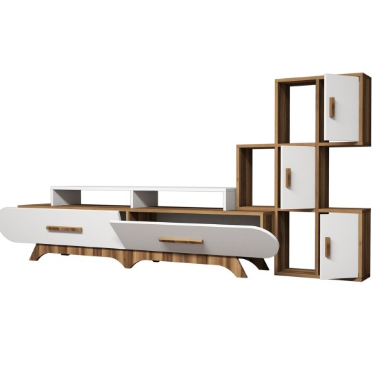 TV Unit Flora S - Walnut, White Walnut
White TV Unit Flora S - Walnut, White Walnut
White