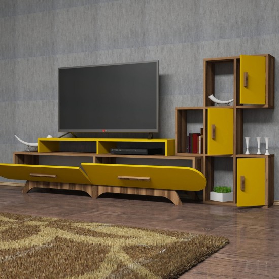 TV Unit Flora S - Walnut, Yellow Walnut
Yellow