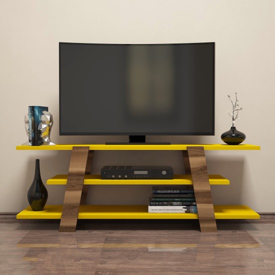 TV Stand Flower - Walnut, Yellow Walnut
Yellow TV Stand Flower - Walnut, Yellow Walnut
Yellow