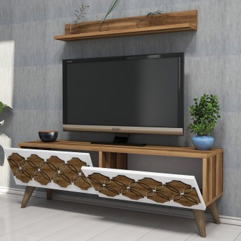 TV Unit Nisan - Walnut Walnut