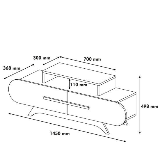 TV Stand Rose - Walnut, White Walnut
White TV Stand Rose - Walnut, White Walnut
White
