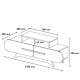 Hanah Home TV Stand Rose - Walnut, Cream Walnut
Cream