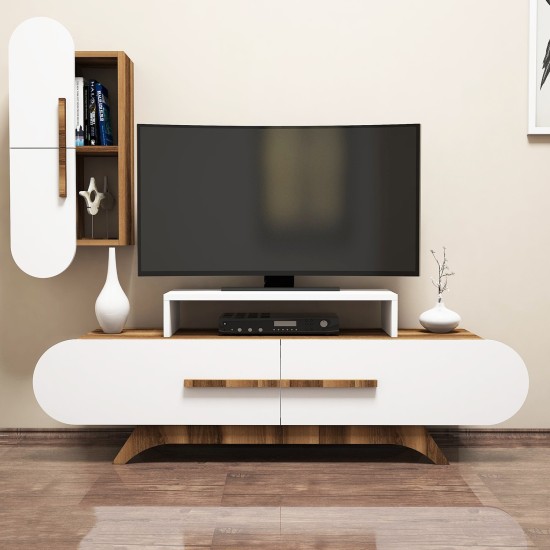TV Unit Rose S - Walnut, White Walnut
White TV Unit Rose S - Walnut, White Walnut
White