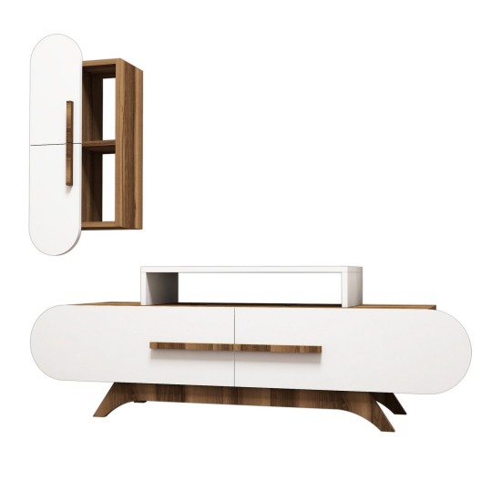 TV Unit Rose S - Walnut, White Walnut
White TV Unit Rose S - Walnut, White Walnut
White