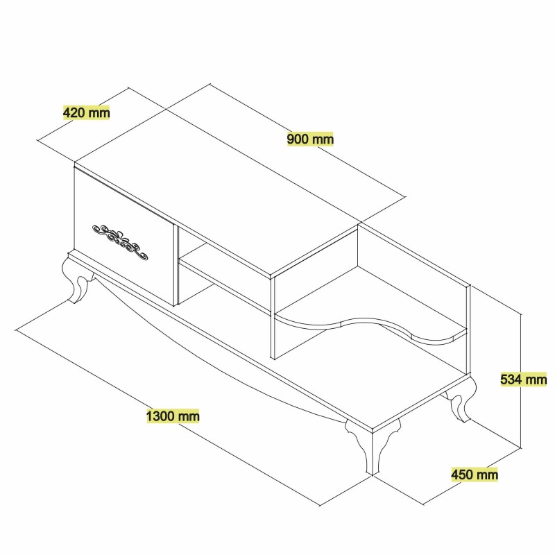 TV Stand Sultan - White White