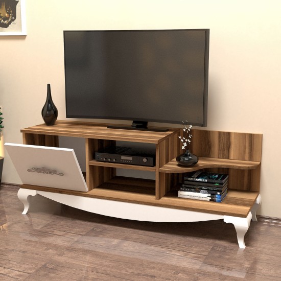 TV Stand Sultan - Walnut, White Walnut
White TV Stand Sultan - Walnut, White Walnut
White