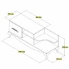 TV Stand Sultan - Walnut, White Walnut
White