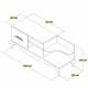 TV Stand Sultan - Walnut, White Walnut
White TV Stand Sultan - Walnut, White Walnut
White