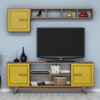 TV Unit Ayla - Walnut, Yellow Walnut
Yellow