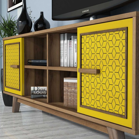 TV Unit Ayla - Walnut, Yellow Walnut
Yellow