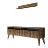 TV Unit Line - Walnut Walnut