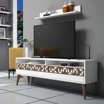 TV Unit Line - White White