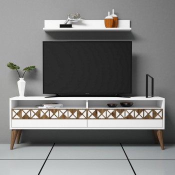TV Unit Line - White White