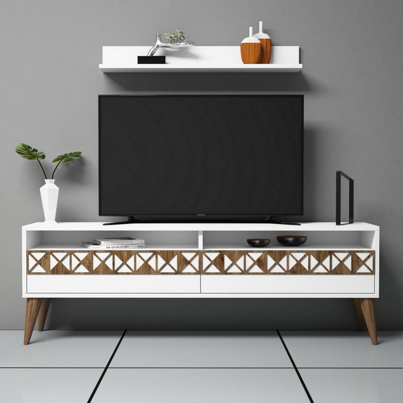 TV Unit Line - White White