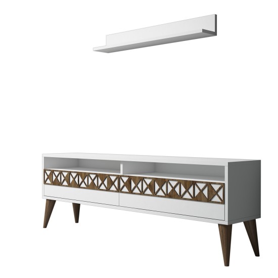 TV Unit Line - White White