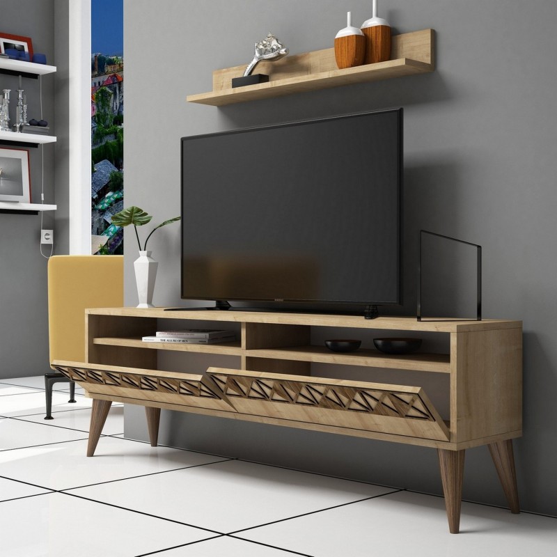 TV Unit Line - Oak Oak