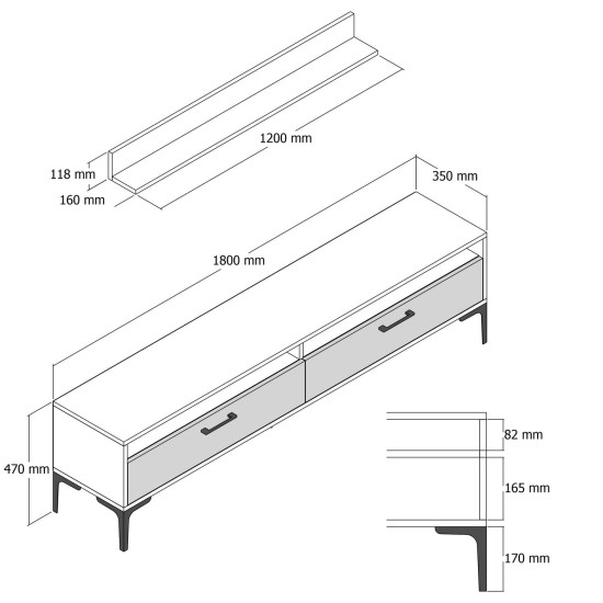 TV Unit Istanbul - Walnut, Anthracite Walnut
Anthracite TV Unit Istanbul - Walnut, Anthracite Walnut
Anthracite
