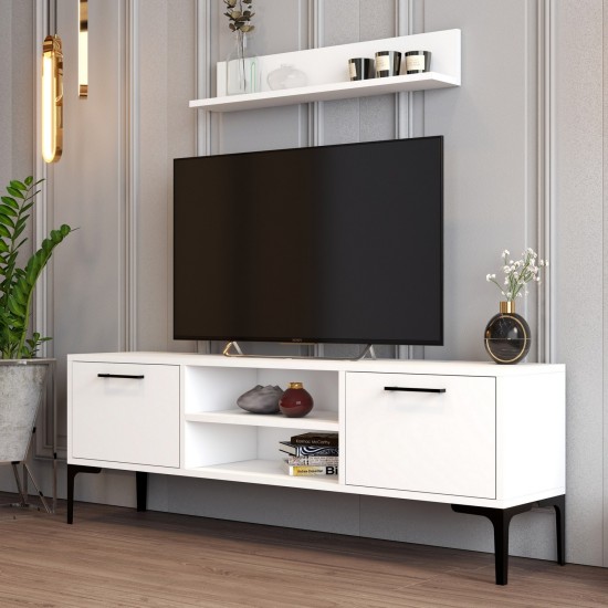 TV Unit Riga - White White TV Unit Riga - White White