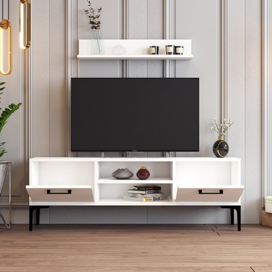 TV Unit Riga - White White TV Unit Riga - White White