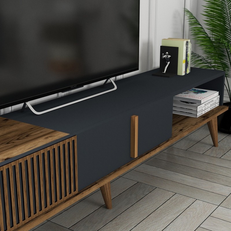 TV Stand Milan Alt - Walnut, Anthracite Walnut
Anthracite