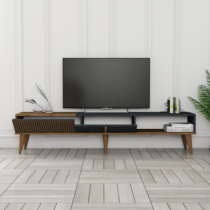 TV Stand Milan Alt - Walnut, Anthracite Walnut
Anthracite