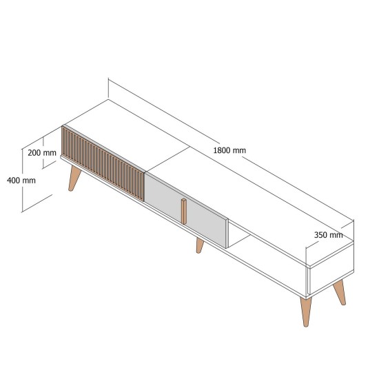 TV Stand Milan Alt - Walnut, Anthracite Walnut
Anthracite