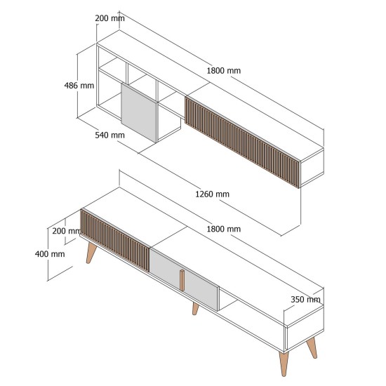 TV Unit Milan TV - Walnut, Cream Walnut
Cream TV Unit Milan TV - Walnut, Cream Walnut
Cream