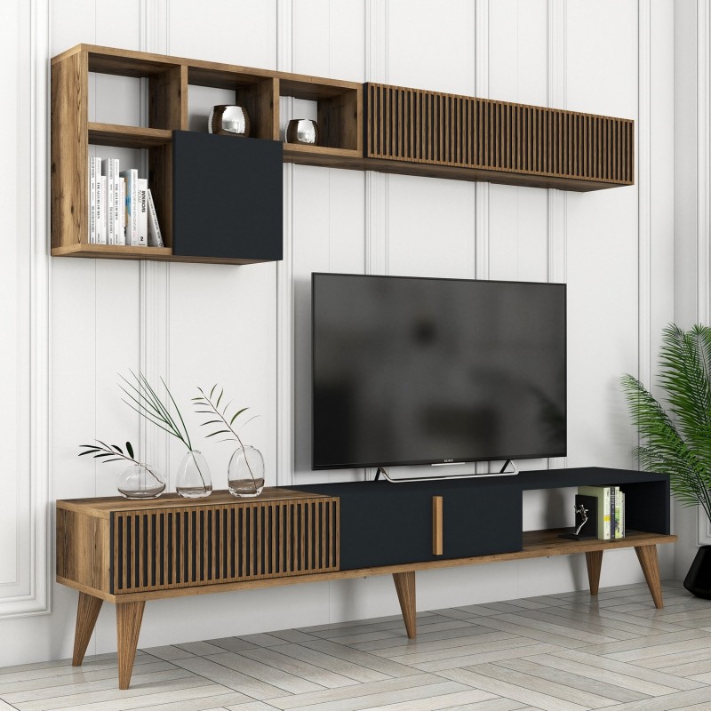 TV Unit Milan TV - Walnut, Anthracite Walnut
Anthracite