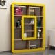 Βιβλιοθήκη - Orkide - Χρώμα Καρυδί Κίτρινο - 109x22x140εκ Βιβλιοθήκη - Orkide - Χρώμα Καρυδί Κίτρινο - 109x22x140εκ