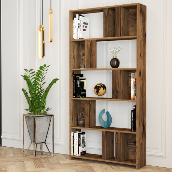 Hanah Home Bookshelf Lima - Walnut Walnut