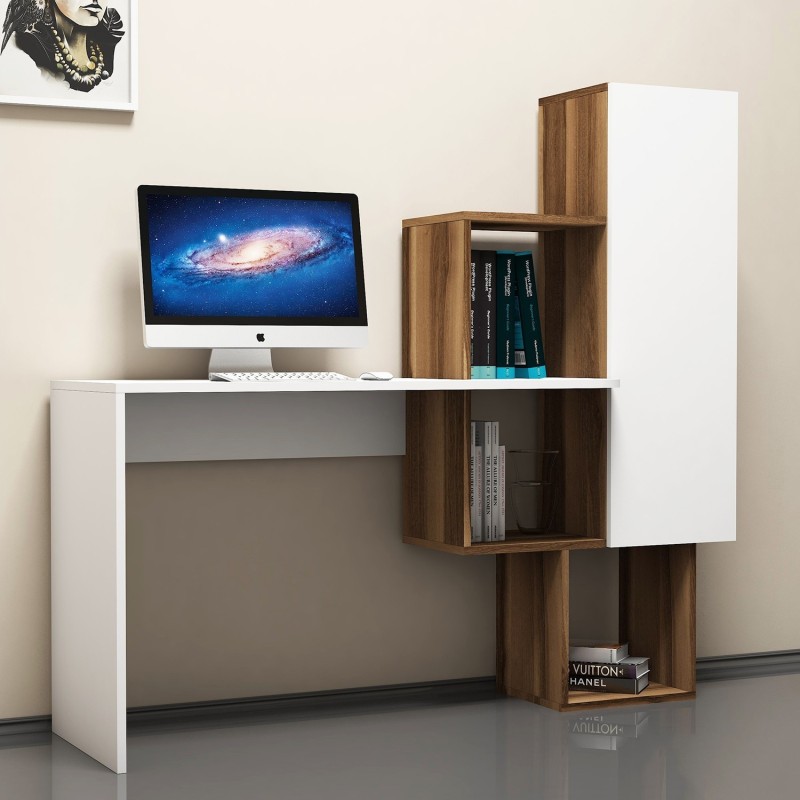 Study Desk Açelya - Walnut, White Walnut
White