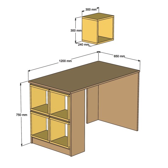 Study Desk Box - Walnut, White Walnut
White Study Desk Box - Walnut, White Walnut
White