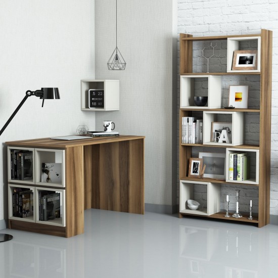 Study Desk & Bookshelf Box - Walnut, Cream Walnut
Cream Study Desk & Bookshelf Box - Walnut, Cream Walnut
Cream