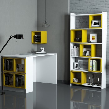 Study Desk & Bookshelf Box - White, Yellow White
Yellow