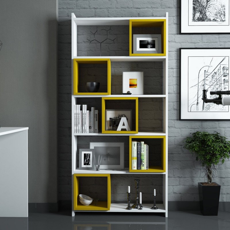 Study Desk & Bookshelf Box - White, Yellow White
Yellow