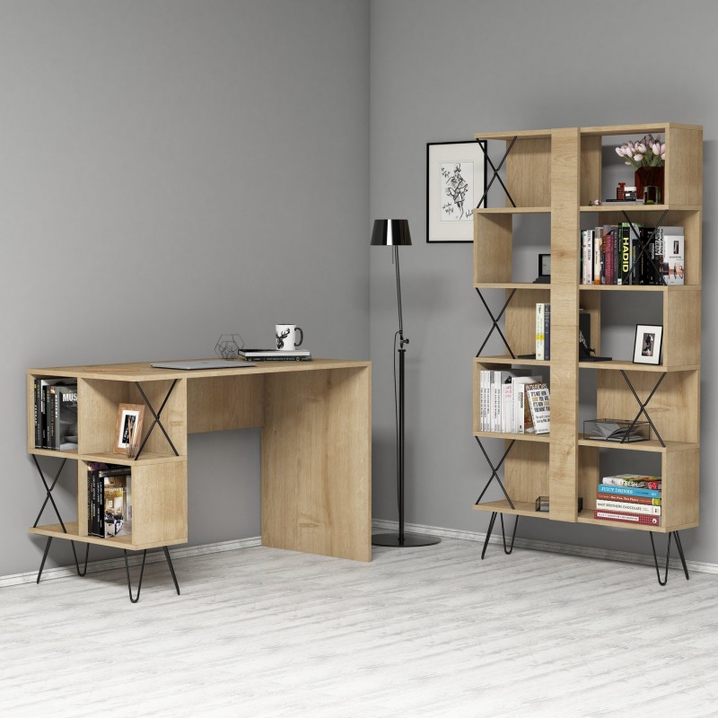 Study Desk & Bookshelf Extra - Oak Oak
Black