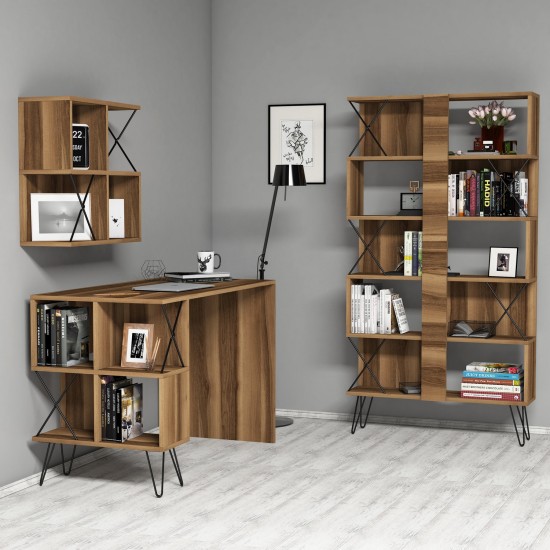 Study Desk & Bookshelf Extra 2 - Walnut Walnut
Black Study Desk & Bookshelf Extra 2 - Walnut Walnut
Black