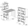 Study Desk & Bookshelf Extra 2 - White White
Black