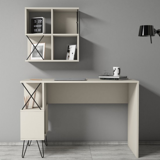 Study Desk & Bookshelf Extra 2 - Cream Cream
Black