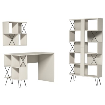 Study Desk & Bookshelf Extra 2 - Cream Cream
Black