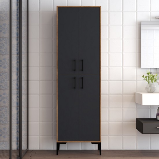 Hanah Home Multi Purpose Cabinet Berlin A - Walnut, Anthracite Walnut
Anthracite