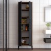 Hanah Home Multi Purpose Cabinet Berlin A - Walnut, Anthracite Walnut
Anthracite