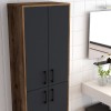 Hanah Home Multi Purpose Cabinet Berlin A - Walnut, Anthracite Walnut
Anthracite