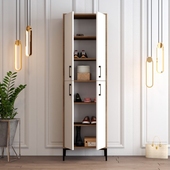Shoe Cabinet Berlin A - Walnut, White Walnut
White Shoe Cabinet Berlin A - Walnut, White Walnut
White