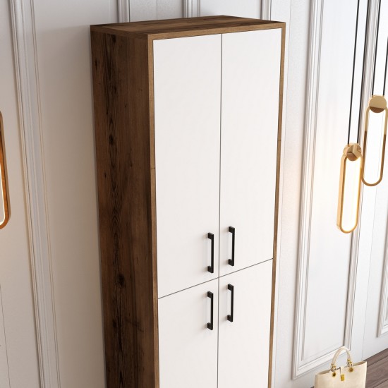Shoe Cabinet Berlin A - Walnut, White Walnut
White Shoe Cabinet Berlin A - Walnut, White Walnut
White