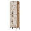 Shoe Cabinet Berlin A - Walnut, White Marble Walnut
White