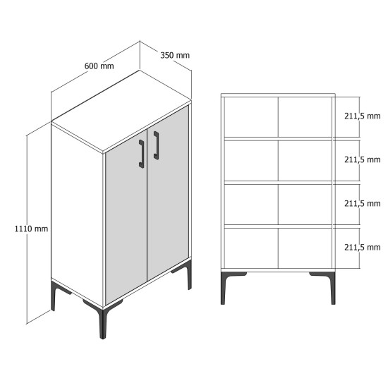 Shoe Cabinet Prag - Walnut, Anthracite Walnut
Anthracite Shoe Cabinet Prag - Walnut, Anthracite Walnut
Anthracite