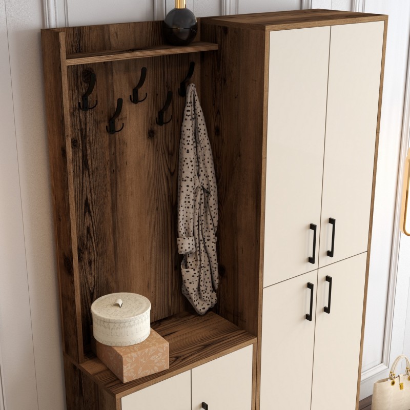 Hall Stand Berlin BA - Walnut, Cream Walnut
Cream