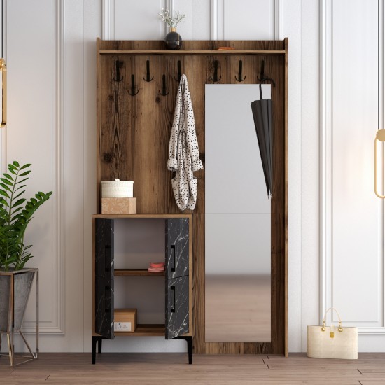 Hall Stand Berlin BC - Walnut, Black Marble Walnut
Black Hall Stand Berlin BC - Walnut, Black Marble Walnut
Black