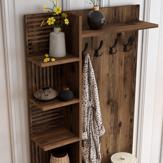 Hall Stand Viyana D - Walnut Walnut Hall Stand Viyana D - Walnut Walnut
